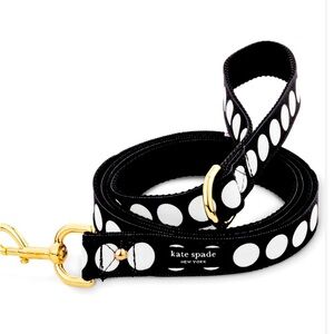 Kate Spade Black and White Polka Dot Dog Leash NWT